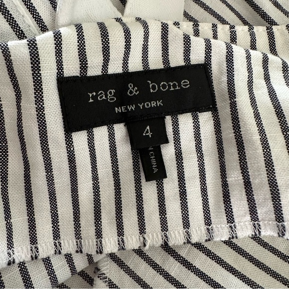 Rag & bone black white stripe jumpsuit romper - Picture 8 of 10